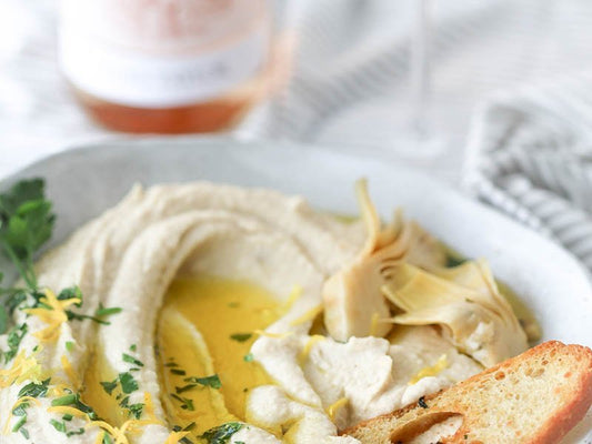 Jules Rose + Artichoke and cannellini bean dip - Jules Taylor Wines